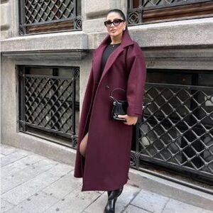 ZARA OVERSIZED WOOL COAT
BURGUNDY